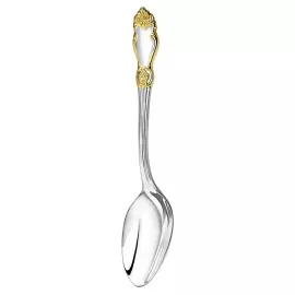 Набор столовых ложек "Серебряная роза" посеребренный с позолотой, на 6 персон