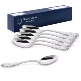 Набор столовых ложек "Герб" посеребренный, на 6 персон