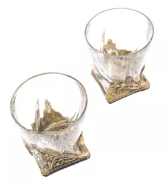 Набор из 2-х бокалов для виски "Охота на кабана"