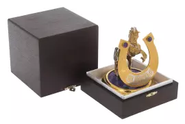 Statuette of a horse with a horseshoe "For luck" Zlatoust