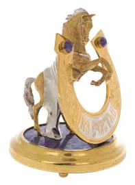 Statuette of a horse with a horseshoe "For luck" Zlatoust