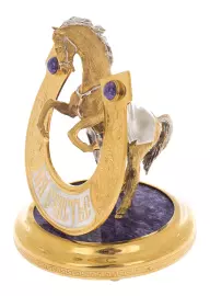 Statuette of a horse with a horseshoe "For luck" Zlatoust