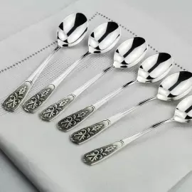 Набор столовых ложек "Визирь" посеребренный с чернением, на 6 персон