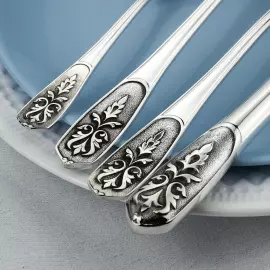 Набор столовых ложек "Визирь" посеребренный с чернением, на 6 персон