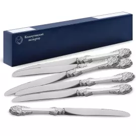 Набор столовых ножей "Праздничный" посеребренный с чернением, на 6 персон