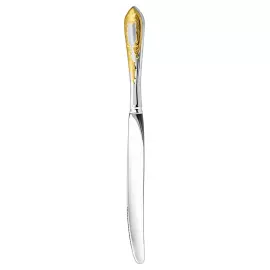 Набор столовых ножей "Жасмин" посеребренный, с позолотой, на 6 персон