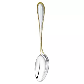 Набор столовых ложек "Капелька" посеребренный, с позолотой, на 6 персон