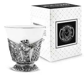 Чашка чайная "Фея" посеребренная, с чернением, на 1 персону