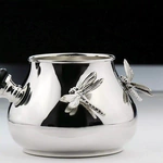 Silver Dragonfly coffee set: spoon, turkey , creamer, sugar bowl