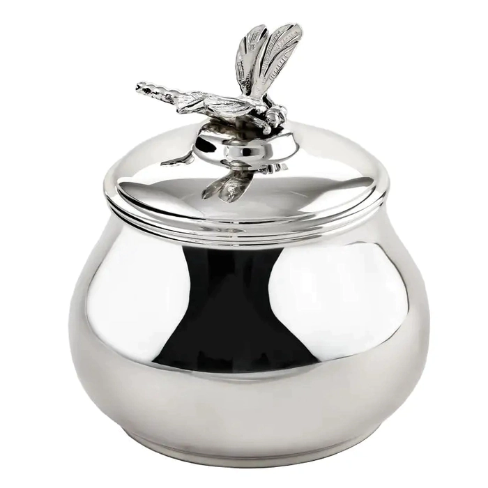 Silver Dragonfly coffee set: spoon, turkey , creamer, sugar bowl