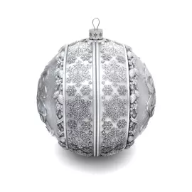 Серебряный елочный шар "Колокольчик"