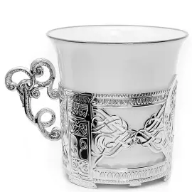 Набор серебряный кофейная чашка "Август Октавиан": чашка, без ложки, на 2 персоны