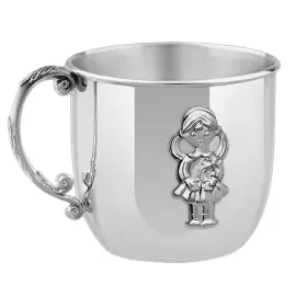 Набор серебряный детский КД "Девочка": вилка, кружка, ложка