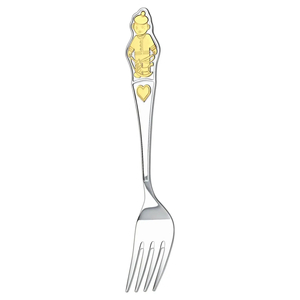 Set of silver children's CD "Boy": fork, mug, spoon with gilding