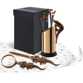 Набор канцелярский "Сафари" медный с чернью Набор канцелярский "Сафари" медный с чернью