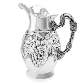 Silver jug "Leaves" in a case