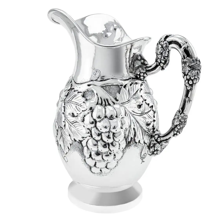 Silver jug "Leaves" in a case