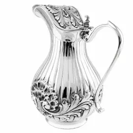 Кувшин серебряный "Раковина" с крышкой в футляре