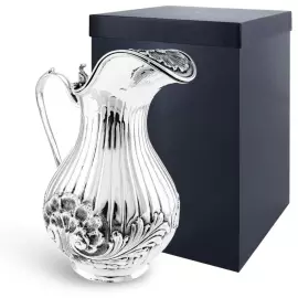 Кувшин серебряный "Раковина" с крышкой в футляре