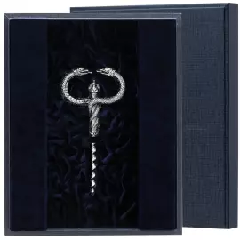 Штопор серебряный "Змея" в футляре