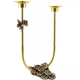 Набор для сервировки на 6 персон "Бабочки" латунный с чернением в коробке