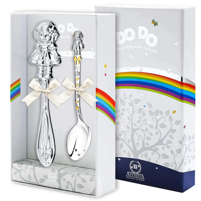 Серебряный набор для малышей DODO "Кукла" на 1 персону