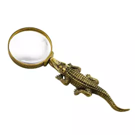 Латунный набор канцелярский "Сафари" с чернением, 6 предметов: лупа+нож для писем+карандашница+3 карандаша