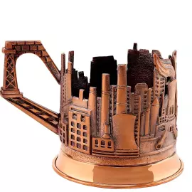 Медный набор канцелярский "Индустриальный" с чернением 11 предметов в коробке