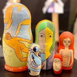 Matryoshka doll for 5 places "Henri Matisse" (19 cm)