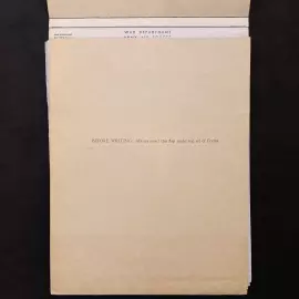 The invoice for the shipment of goods by plane. 1944, 15 letterheads in the cover
