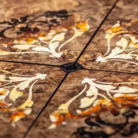 Гарнитур для игры в покер "Роял" с янтарной инкрустацией