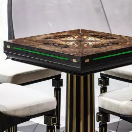 Гарнитур для игры в покер "Роял" с янтарной инкрустацией