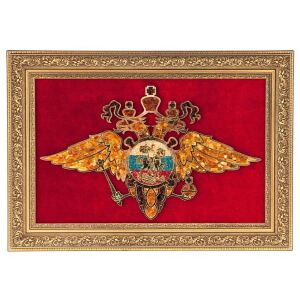 Amber panel "Coat of Arms of the Ministry of Internal Affairs"