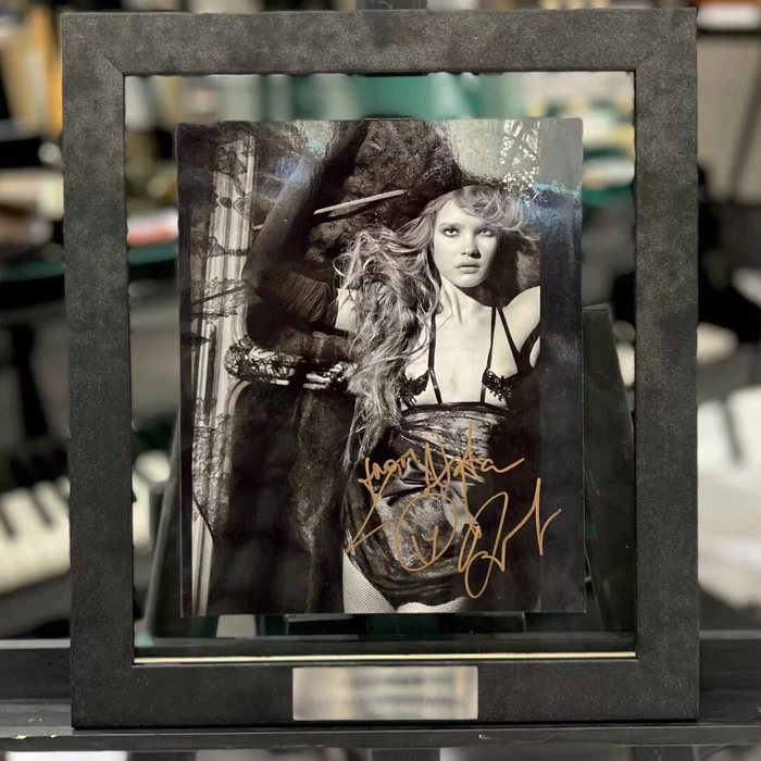 Autographed photo of top model Natalia Vodianova