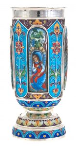 Бокал для вина "Аленький цветочек" финифть