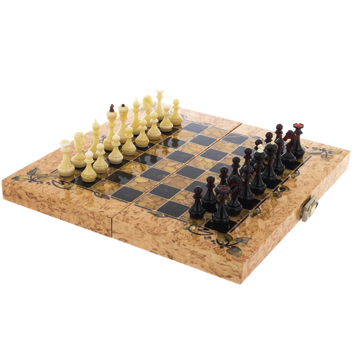 Amber chess "Flora" small