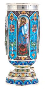 Бокал для вина "Аленький цветочек" финифть