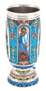 Бокал для вина "Аленький цветочек" финифть