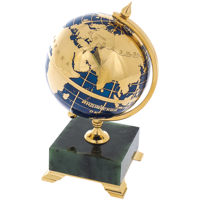 Small table globe on jade, Zlatoust