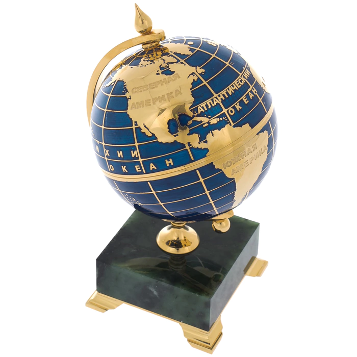 Small table globe on jade, Zlatoust