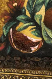 Картина из янтаря "Натюрморт с гранатом"