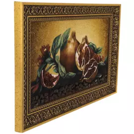 Картина из янтаря "Натюрморт с гранатом"