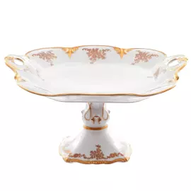 Фарфоровый поднос на ножке "Queen's Crown. Кастел"