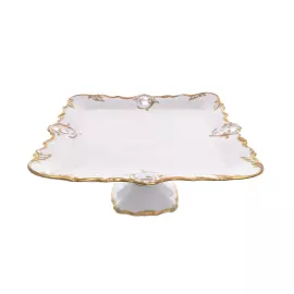 Фарфоровый Поднос на ножке "Queen's Crown. Кастел"