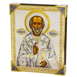 Silver icon of St. Nicholas the Wonderworker