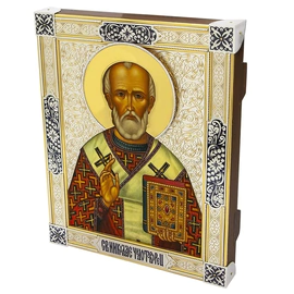 Silver icon of St. Nicholas the Wonderworker