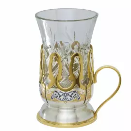 Подстаканник из серебра для армуда "Солнце Востока"