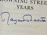 Книга "The Downing Street years" с автографом политического деятеля Маргарет Тэтчер