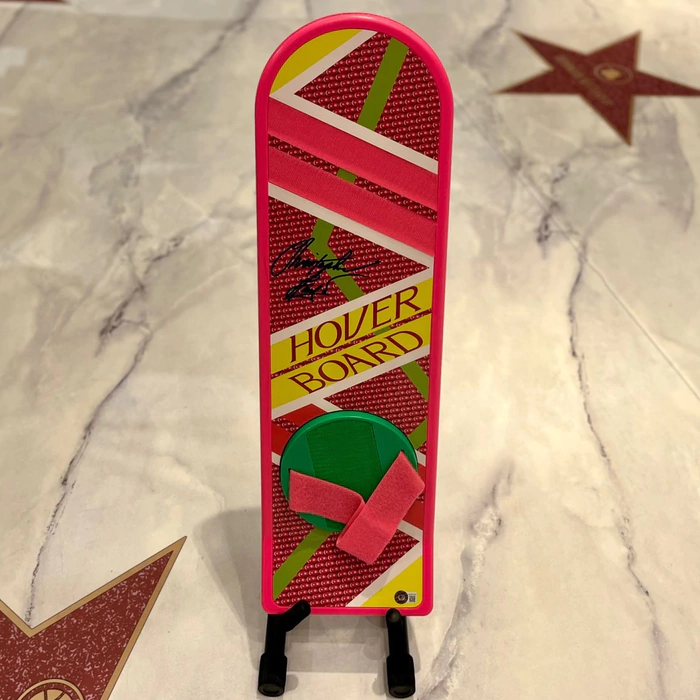 Replica hoverboard from the movie "Back to the Future" signed by actor Christopher Lloyd