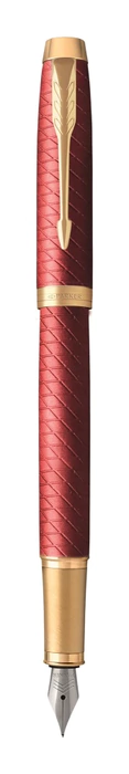 Gift set: Parker IM Premium fountain pen and red diary with gold cut
